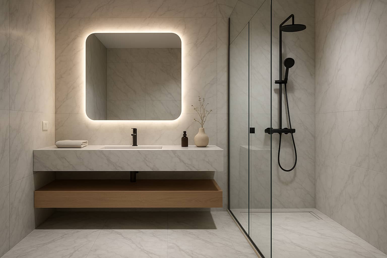 Modern bathroom remodel